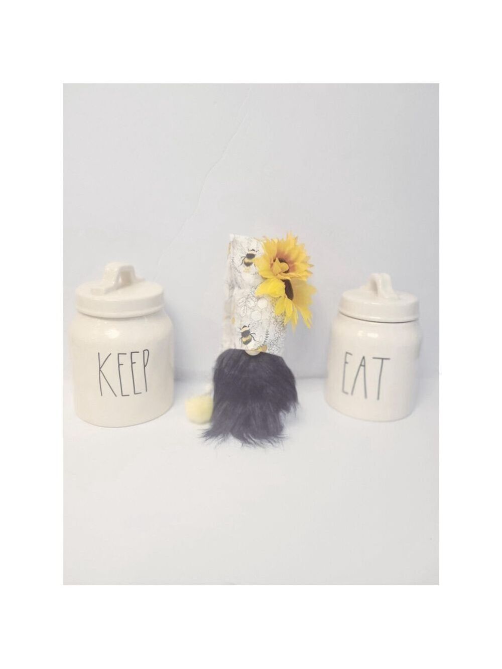 Bumble Bee Sunflower Gnome Tier Tray Home Decor